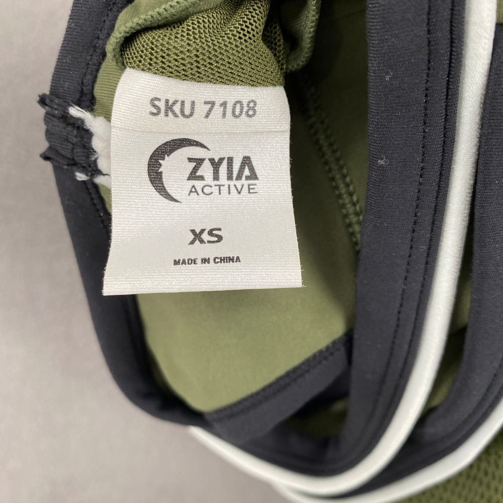 Zyia Active Olive Green Multi Strap Mesh Racerback Sports Bra 7108 XS - Picture 5 of 6